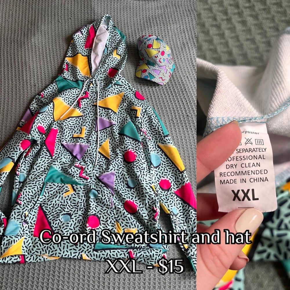 SHEIN Multicolor Geometric Lightweight Jacket